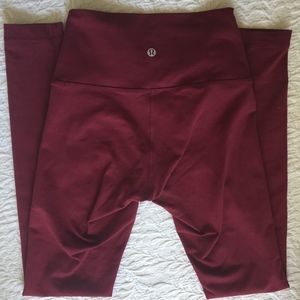 Lululemon dark red yoga pants